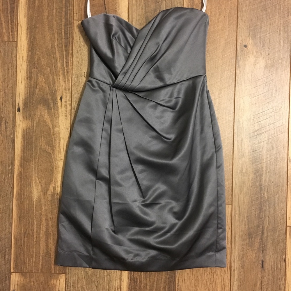 Gray David Bridal Bridesmaid Dress